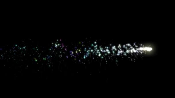 Écran de boulon de wisp magique superposition de particules colorées graphiques de mouvement bouclables pour logo animation fond nouvelle qualité coloré cool belle vidéo de stock 4k — Video
