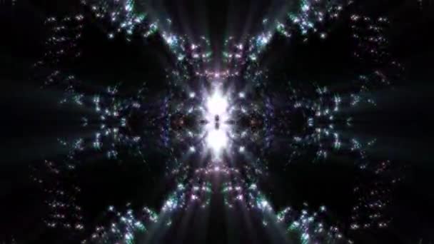 Αλλοδαπός ενέργειας πυρήνα φώτα λαμπερό loopable animation φόντο νέα ποιότητας φυσικό φωτισμό φανός ακτίνες εφέ δυναμικής πολύχρωμα φωτεινά βιντεοσκοπημένα στιγμιότυπα — Αρχείο Βίντεο