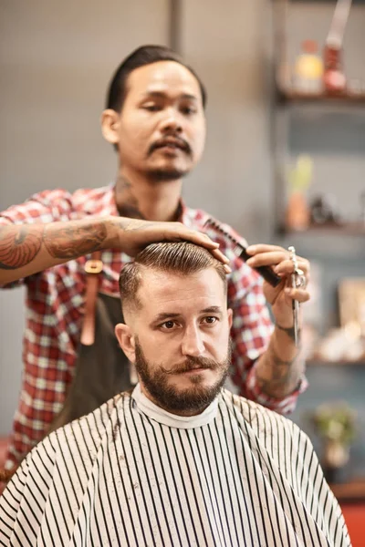asian thai man show new hair cut Stock Photo | Adobe Stock
