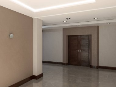 kamu iç 3D render