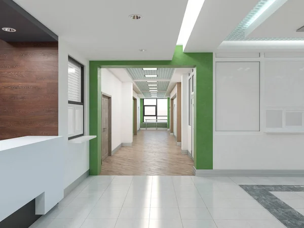 The interior of the clinic. 3D render. — Stock Photo, Image