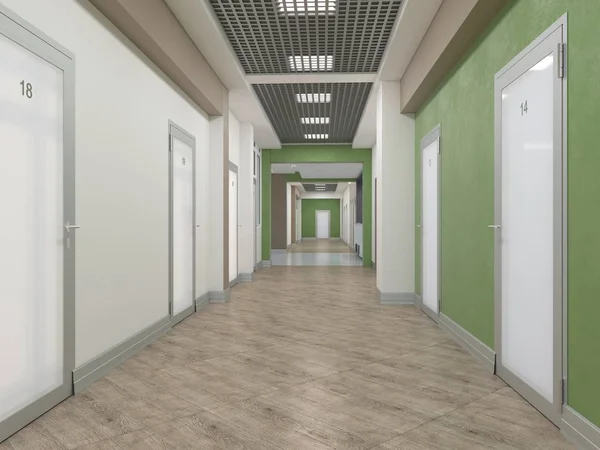 Kliniğin iç kısmı. 3B render.