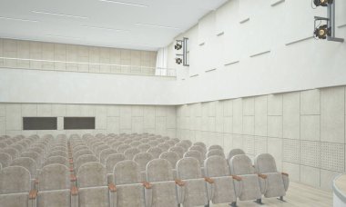 Konser salonu. 3d render