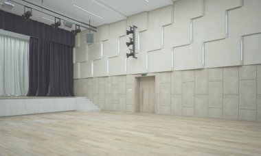 Konser salonu. 3d render