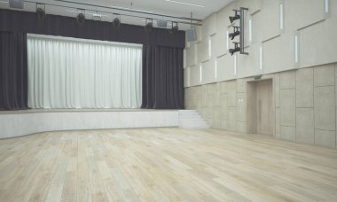 Konser salonu. 3d render