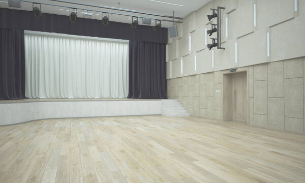 Concert hall. 3D render
