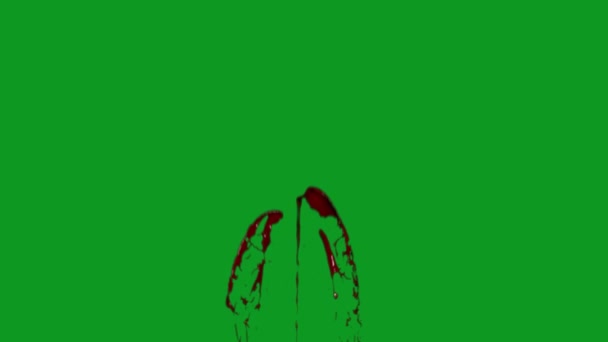 Explosión Sangre Pantalla Verde Animada Alta Calidad Vídeo Pantalla Verde — Vídeos de Stock