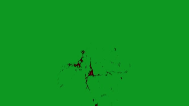 Blutexplosion Hoher Qualität Animierter Grüner Bildschirm Leicht Editierbares Grünes Bildschirm — Stockvideo