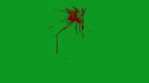 Blood Explosion Hit High Quality Animated Green Screen Easy Editable — Stock Video