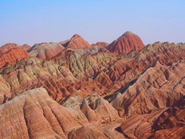 Gökkuşağı Dağ Landform, Zhangye Danxia, Gansu , Çin