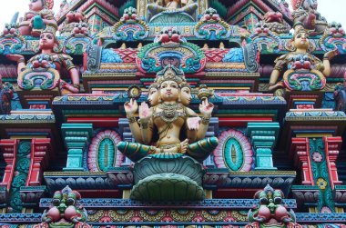 The Colorful Hindu Temple in Bangkok , Thailand clipart