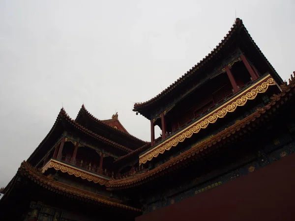 Yonghegong Lama Temple.The Hall of Harmony and Peace.One of the — Stock Photo, Image