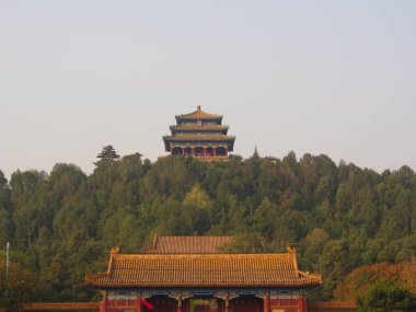 Dağdan Yasak Şehir. Beijing City, Çin seyahati.