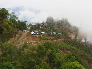 Darjeeling , Hindistan , 15 Nisan 2011 : Kabinden Havadan Görünüm