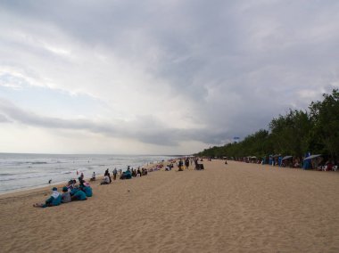 Kuta Plajı ve bulut, Bali Adası. Endonezya Seyahat, 12