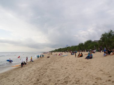 Kuta Plajı ve bulut, Bali Adası. Endonezya Seyahat, 12