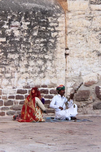Musicien à Rajastan, Inde, 4 janvier 2012 — Photo