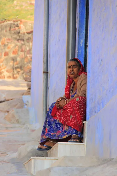 La Dame de Jodhpur. chez elle, Inde, 2012, janvier, 4t — Photo