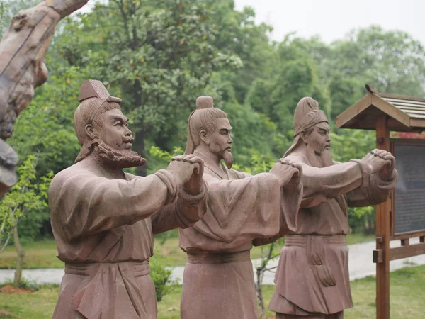 Romanticismo del parco dei tre regni. Viaggiare a Wuhan, Cina in 20 — Foto Stock