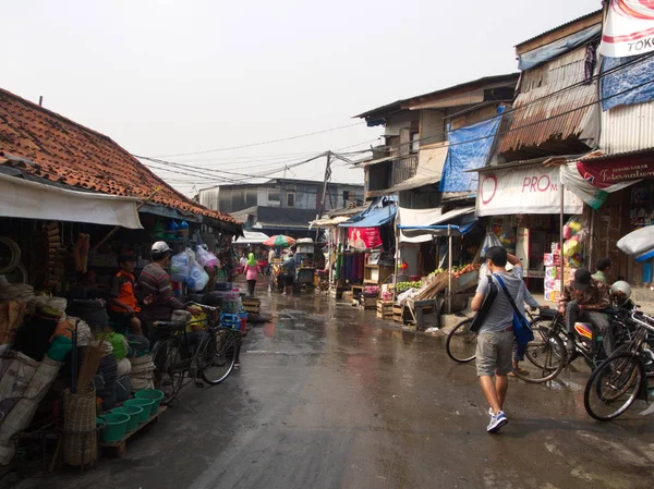 Élet Pasar Ikan és Muara Karang, a történelmi Jakarta hal Mar — Stock Fotó