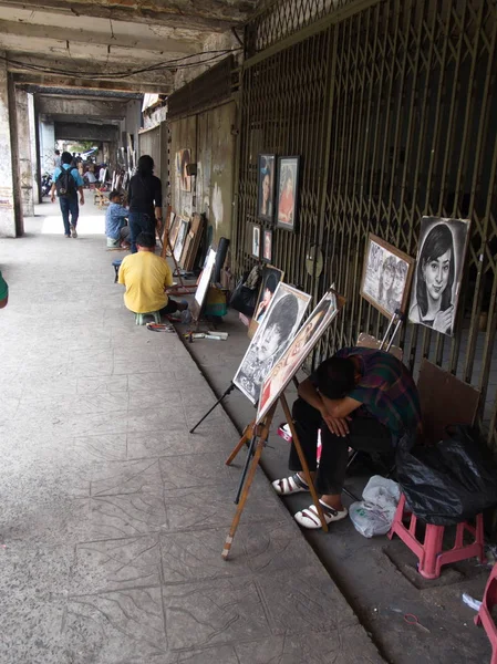 Artist Street a régi téren. Utazás Jakartában, a fővárosban — Stock Fotó