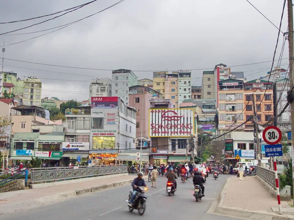 Merkez Downtown Area, Bulding ve Yaşam Dalat City, Centra — Stok fotoğraf