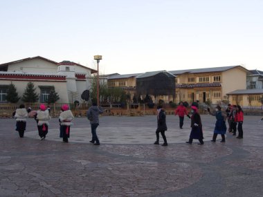 Zhongdian veya Shangri-La Eski Town.Travel Zhongdian City , Yunn