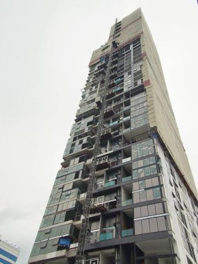 Yüksek Katlı Kule İnşaat şantiye sinde devam ediyor. Bangkok 3 Eylül 2019