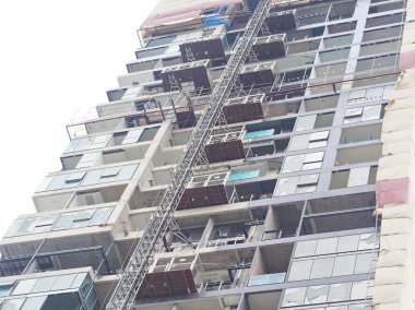 Yüksek Katlı Kule İnşaat şantiye sinde devam ediyor. Bangkok 3 Eylül 2019