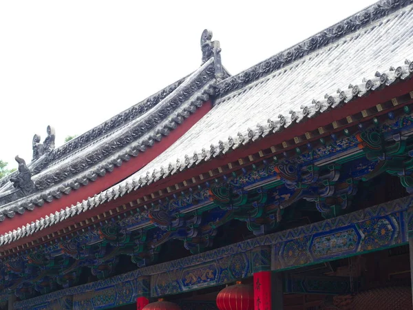 Roof Building Shaolin Temple Detail Architecture 소림사 Shaolin Monastery 소림사 — 스톡 사진