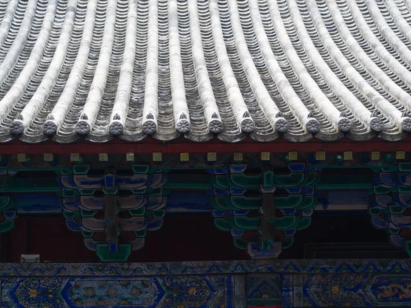 Roof Building Shaolin Temple Detail Architecture 소림사 Shaolin Monastery 소림사 — 스톡 사진