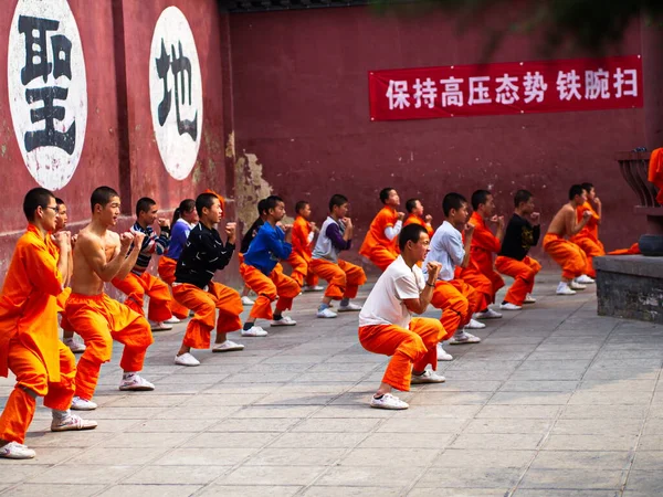 Shaolin Kindermönch Trainierte Kungfu Original Shaolin Tempel Stadt Dengfeng Stadt — Stockfoto