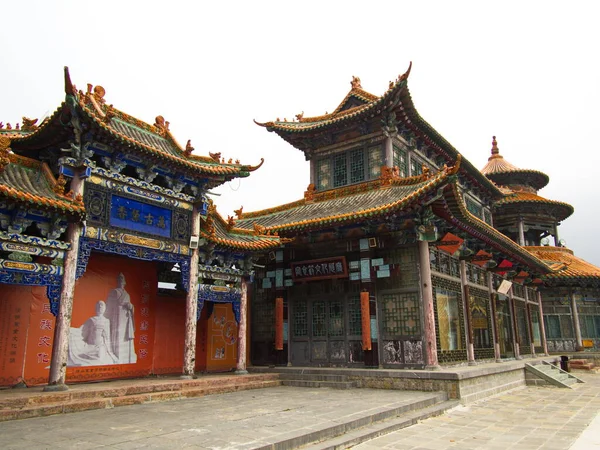 Mianshan Berg Das Weltkulturerbe Viele Der Alten Hängenden Taoistischen Tempel — Stockfoto
