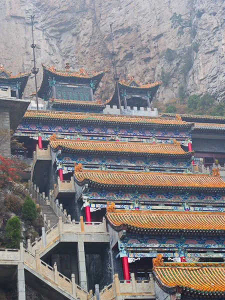 Mianshan Montanha Património Mundial Muitos Dos Antigos Templos Taoístas Cavernas — Fotografia de Stock