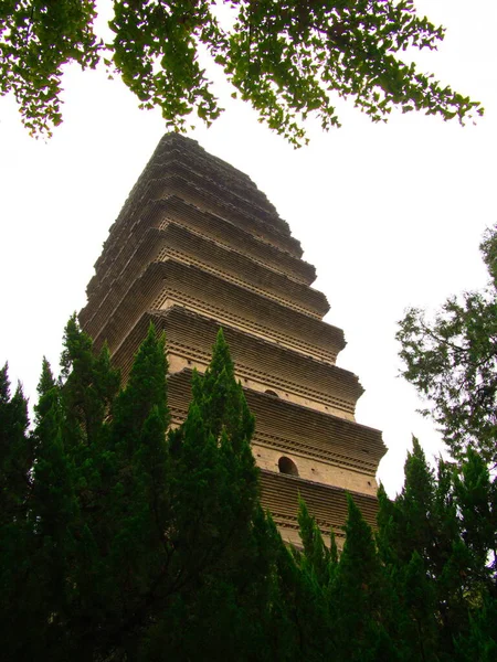 Mała Pagoda Dzikiej Gęsi Jest Jedną Dwóch Znaczących Pagód Xian — Zdjęcie stockowe