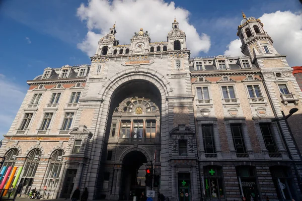 Edificio Della Stazione Centrale Anversa Belgio — Foto Stock