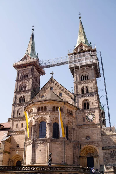 Catedral Bamberg Una Hermosa Iglesia Cristiana Medieval Ciudad Del Patrimonio — Foto de Stock