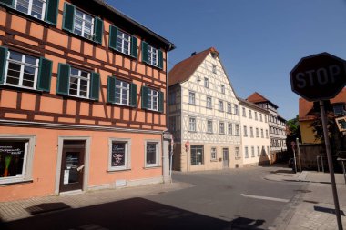 Bamberg tarihi merkezi panoramik manzaralı. Bamberg, üst Franconia, Almanya.