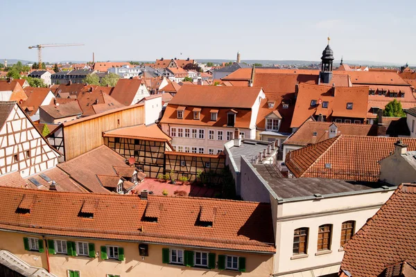 Bamberg tarihi merkezi panoramik manzaralı. Bamberg, üst Franconia, Almanya.
