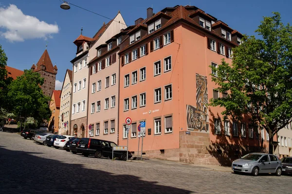 Vista Das Ruas Nuremberga Alemanha — Fotografia de Stock