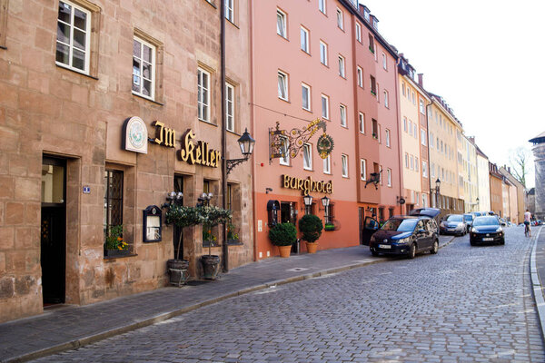View of the streets of Nuremberg, Germany