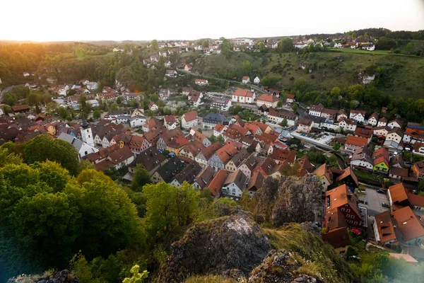 Vista General Del Casco Antiguo Histórico Pottenstein Alemania — Foto de Stock