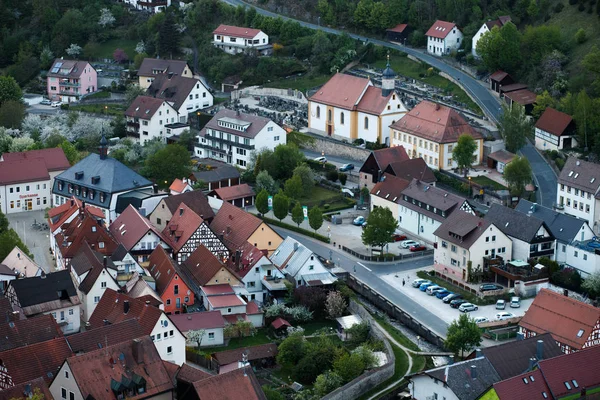 Επισκόπηση Από Την Ιστορική Παλιά Πόλη Της Pottenstein Στη Γερμανία — Φωτογραφία Αρχείου