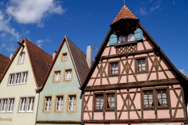 rothenburg ob der tauber, franconia, Bavyera, Almanya tarihi şehrin güzel manzara
