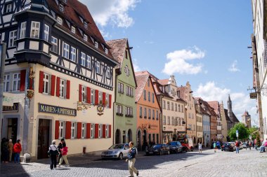 rothenburg ob der tauber, franconia, Bavyera, Almanya tarihi şehrin güzel manzara