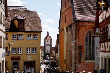 rothenburg ob der tauber, franconia, Bavyera, Almanya tarihi şehrin güzel manzara