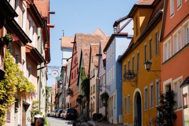 rothenburg ob der tauber, franconia, Bavyera, Almanya tarihi şehrin güzel manzara