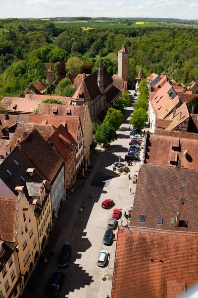 Vista Superior Del Panorama Rothenburg Tauber Baviera Alemania — Foto de Stock
