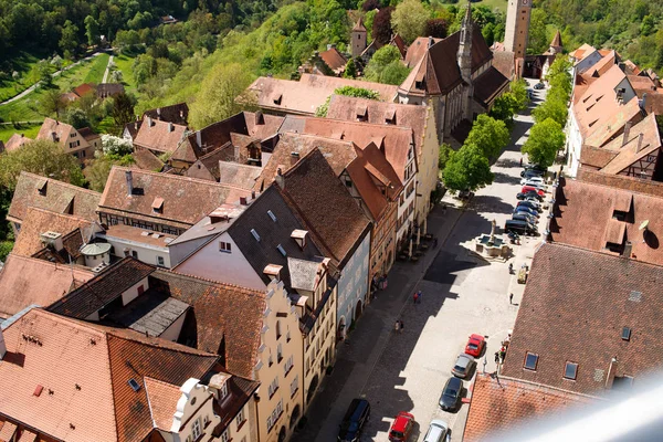 Vista Superior Del Panorama Rothenburg Tauber Baviera Alemania — Foto de Stock