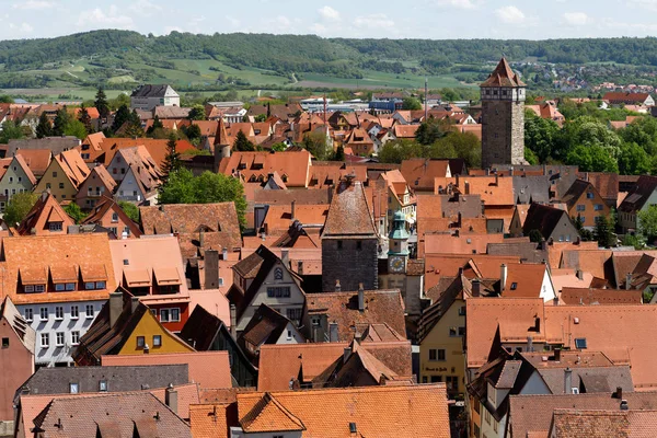 Vista Superior Del Panorama Rothenburg Tauber Baviera Alemania — Foto de Stock